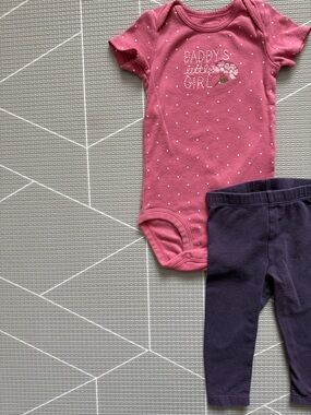Burt’s bees|Baby girl set,Pink Polka Dot 'Daddy's Little Girl' Bodysuit & pants•